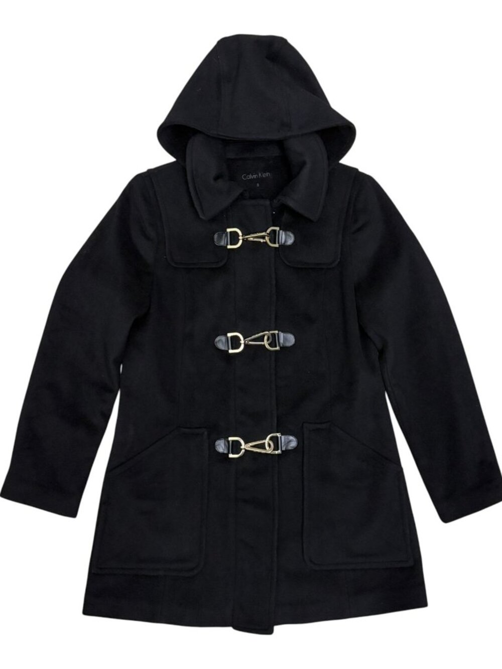 CALVIN KLEIN Pea Coat WOOL Blend Business Casual Winter Jacket Womens Medium 8